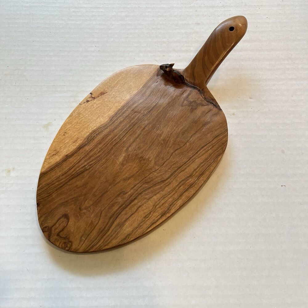 Mouseman Style Inspired Cheese Board Olive Wood Mouse Has Small Chip On Ear